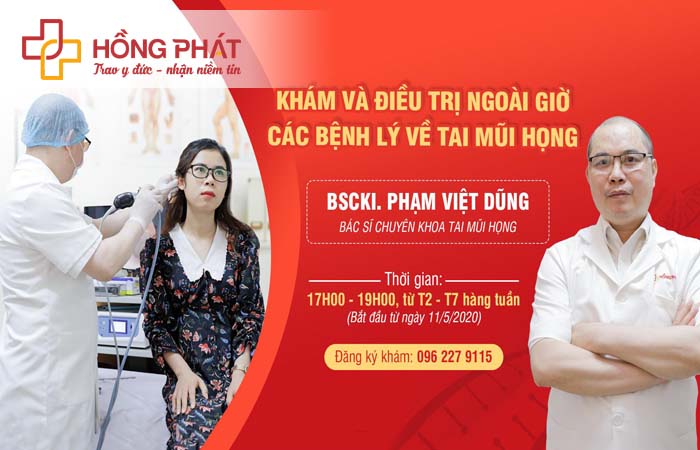 Khám tai mũi họng ngoài giờ