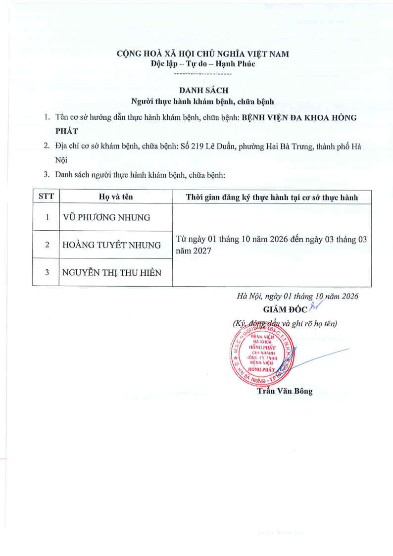 DS thuc hanh tu ngay 01.10.2026 den ngay 03.03.2027